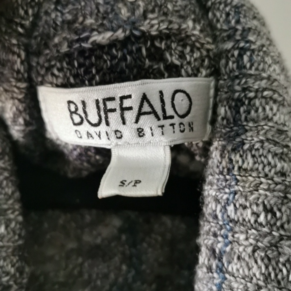 Buffalo David Bitton draped belted waterfall cardigan greybluelcolors 🍂. Size S - Picture 5 of 5